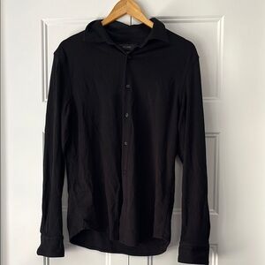 Men’s Black Button-Up Shirt